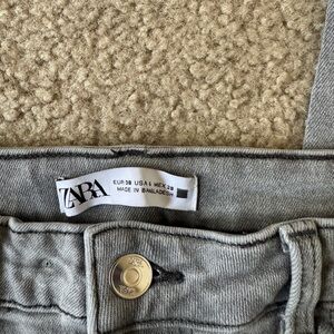 Zara Gray Skinny Jeans Size 6 / 28 Light Wash Denim